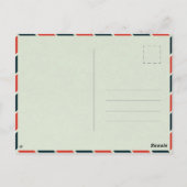 Santorini Griekenland Eiland Waterverf Reizen Souv Briefkaart (Achterkant)