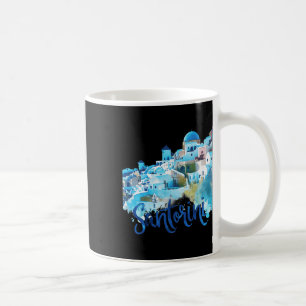 Santorini Griekenland Eiland Waterverf Souvenir Sc Koffiemok