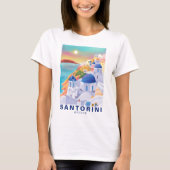 Santorini Griekenland Europa Kunst Bestemming Reiz T-shirt (Voorkant)