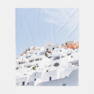 Santorini, griekenland fleece deken