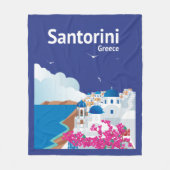 Santorini Griekenland Fleece Deken (Voorkant)