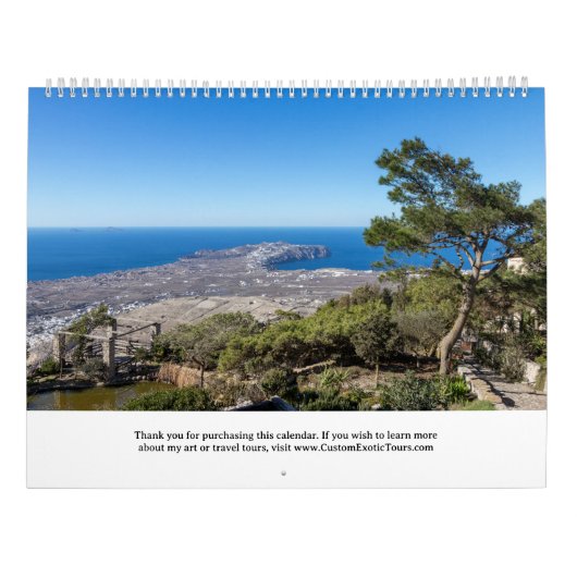 Santorini, Griekenland Foto Kalender (Achterkant)