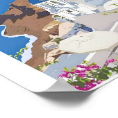 Santorini Griekenland  Griekenland Poster (Hoek)