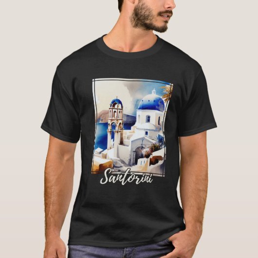 Santorini Griekenland Griekse eiland Vakantie 1 T-shirt (Voorkant)