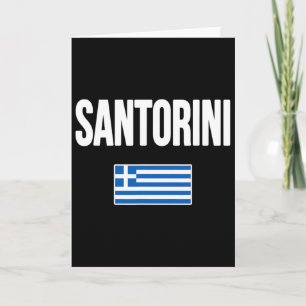 Santorini Griekenland Griekse Vlag Souvenir Vakant Kaart