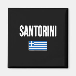 Santorini Griekenland Griekse Vlag Souvenir Vakant Magneet