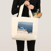 Santorini Griekenland Grote Tote Bag (Voorkant (product))