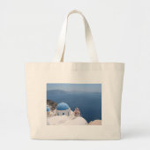 Santorini Griekenland Grote Tote Bag (Voorkant)