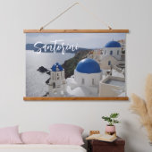Santorini Griekenland Hangend Wandkleed (Slaapkamer)