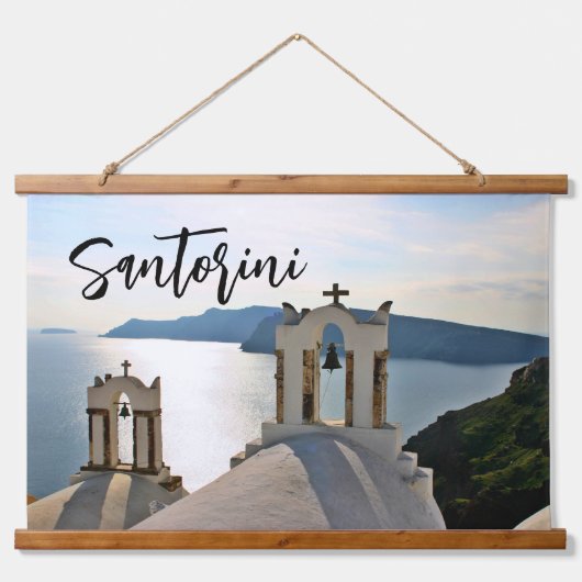 Santorini Griekenland Hangend Wandkleed (Voorkant)