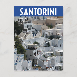 Santorini, Griekenland, heuvelarchitectuur Briefkaart