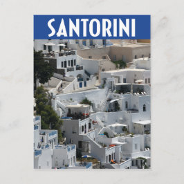 Santorini, Griekenland, heuvelarchitectuur Briefkaart