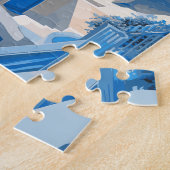 Santorini Griekenland Iconisch eiland Reizen Kunst Legpuzzel (Zijkant)