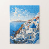 Santorini Griekenland Iconisch eiland Reizen Kunst Legpuzzel (Verticaal)
