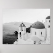 Santorini Griekenland Iconische koepelkerken Zee U Poster (Voorkant)