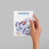Santorini Griekenland Illustratie Waterverf Briefkaart