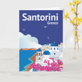 Santorini Griekenland Kaart (Gele Bloem)