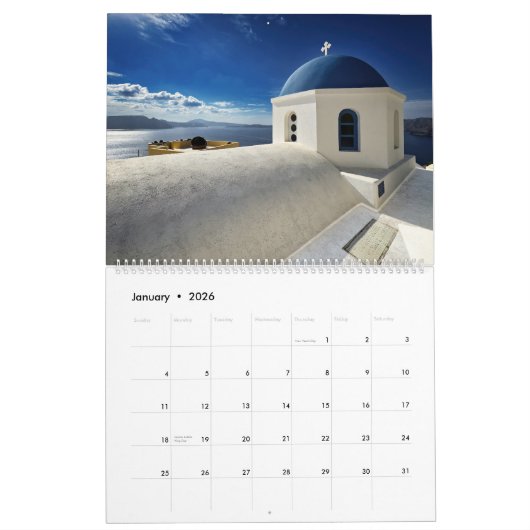 Santorini, Griekenland Kalender (Jan 2026)