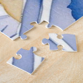 Santorini Griekenland Keepsake Waterverf Puzzel (Zijkant)