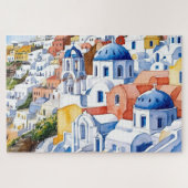 Santorini Griekenland Keepsake Waterverf Puzzel Legpuzzel (Horizontaal)