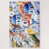 Santorini Griekenland Keepsake Waterverf Puzzel Legpuzzel (Verticaal)