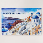 Santorini Griekenland Keepsake Waterverf Puzzel Legpuzzel (Horizontaal)