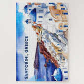 Santorini Griekenland Keepsake Waterverf Puzzel Legpuzzel (Verticaal)