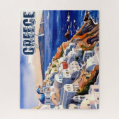 Santorini Griekenland Keepsake Waterverf Puzzel Legpuzzel (Verticaal)