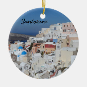 Santorini, Griekenland Keramisch Ornament