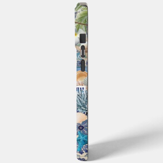 Santorini Griekenland Kustblauwe Zomercollage Case-Mate iPhone Case (Achterkant / Links)