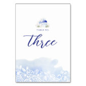 Santorini Griekenland Landschap Blauwe Waterverf B Kaart (Voorkant)