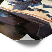 Santorini Griekenland Landschapsreizen Kunst Print (Hoek)