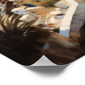 Santorini Griekenland Landschapsreizen Kunst Print (Hoek)