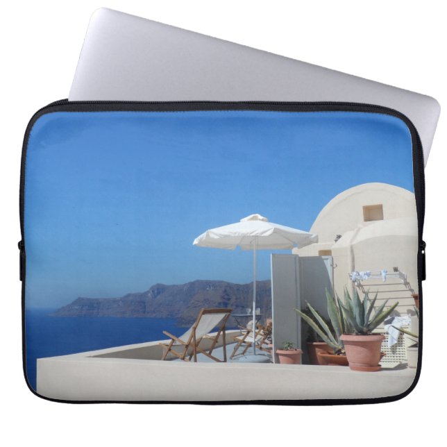 Santorini, Griekenland Laptop Sleeve (Voorkant)