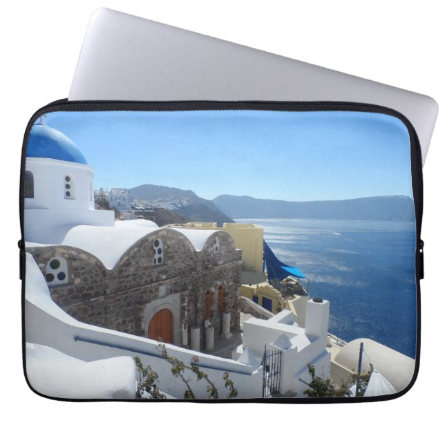 Santorini, Griekenland Laptop Sleeve (Voorkant)
