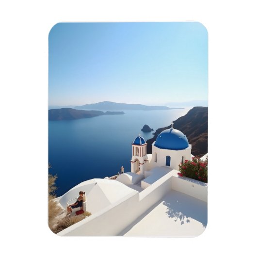 Santorini Griekenland Magneet (Verticaal)
