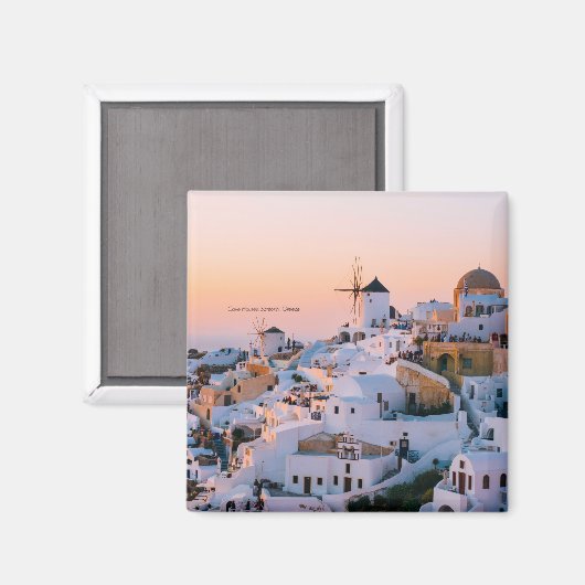 Santorini, Griekenland,  Magneet (Voorkant / Achterkant)