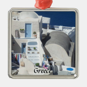 Santorini, Griekenland Metalen Ornament
