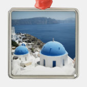 Santorini Griekenland Metalen Ornament (Voorkant)
