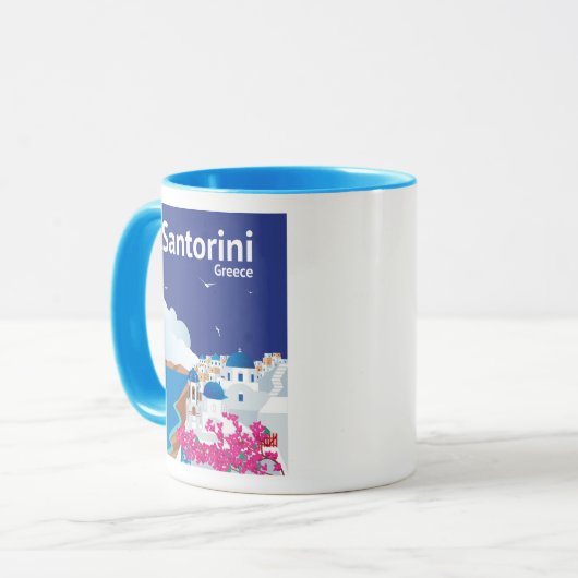 Santorini Griekenland Mok (Voorkant links)