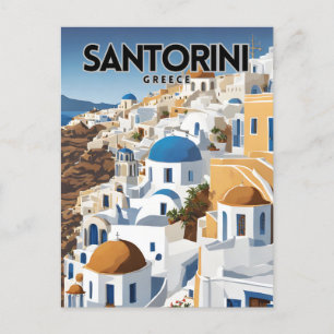 Santorini Griekenland nostalgisch Briefkaart