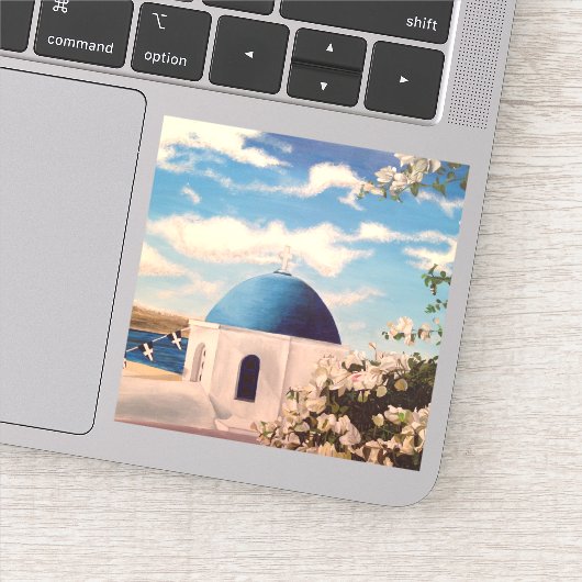 Santorini Griekenland Ocean Travel Vinyl Sticker (Detail)
