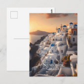 Santorini, Griekenland: Onvergetelijk vakantiepara Briefkaart (Voorkant / Achterkant)