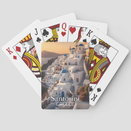 Santorini, Griekenland: Onvergetelijk vakantiepara Pokerkaarten (Achterkant)