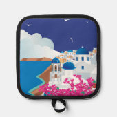 Santorini Griekenland Pannenlap (Voorkant)