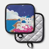 Santorini Griekenland Pannenlap (Voorkant / Achterkant)