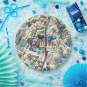 Santorini - Griekenland Papieren Bordje (Feest)