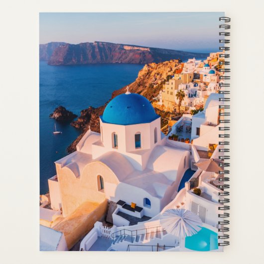 Santorini, Griekenland Planner (Achterkant)