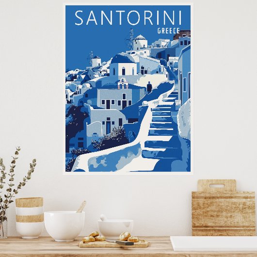 Santorini Griekenland Poster (Keuken)