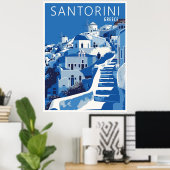 Santorini Griekenland Poster (Thuiskantoor)